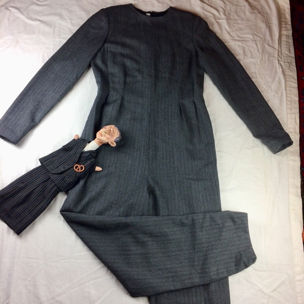Vintage Geoffrey Beene Charcoal Jumpsuit